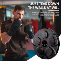Maquina de boxeo musical, para Adultos y Niños, Maquina de Boxeo Musical Electronic LED Wall Boxing Target Smart Boxing Aparatos de Entrenamiento Soporta Bluetooth Recargable por USB, 9 Modos de Velocidad - details 2