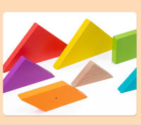 Rompecabezas Magnético 3D De Formas Geométricas Tablero Tangram Juguete Educativo De Madera Para Niños Juego Montessori - details 21