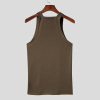 Nueva Moda Camiseta Deportiva Para Hombre Color Sólido Cuello Redondo Sin Mangas Para Gimnasio Ropa De Calle Casual Chaleco Fiesta Tallas S-5XL - details 14