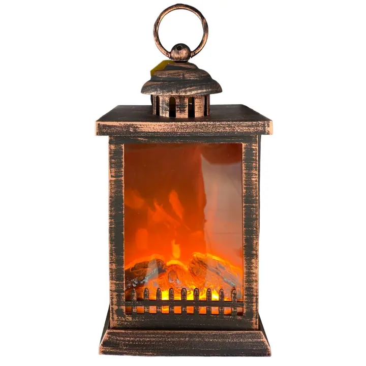 Chimenea artificial con luz led para decoración hogar interior Navidad - 1