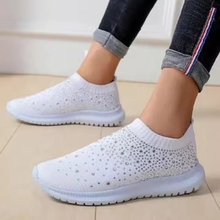 Sandalias De Verano Para Mujer Con Tacón Bajo Y Elásticas Zapatos De Interior Y Exterior Cuero Sintético Transpirable Talla Fija - 1
