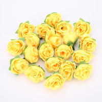 20pcs Flores Rojas De Navidad 3CM Artificial Para Boda Fiesta Decoración De Hogar Y Manualidades Material Seda Uso Indefinido - details 1