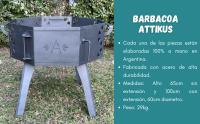 Barbacoa Parrilla Fogonero Carbon Parrilla Argentina Artesanal Color Gris. Aire Libre. Medidas 100x60x60 - details 1