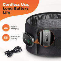 Cinturón de masaje con calefacción eléctrica para cintura, cinturón de soporte elástico multifuncional, cinturón de calor con calefacción y luz roja para abdominales. - details 10