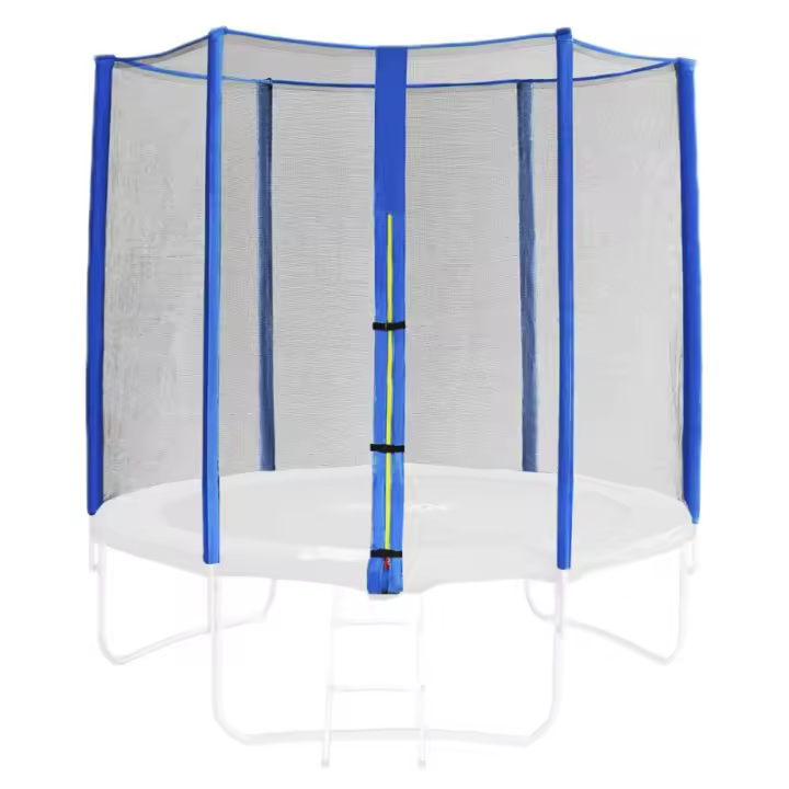 6FT - 1.85m Red de Seguridad para Cama Elástican Trampolín Tomahok - Protección Óptima con Cremallera y Cierres de Seguridad, Fabricada en Nylon Resistente - 1