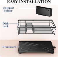Escurridor de utensilios de cocina: ¡escurridor de utensilios con escurridor de encimera con capacidad para 10platos y 12tazone - details 3