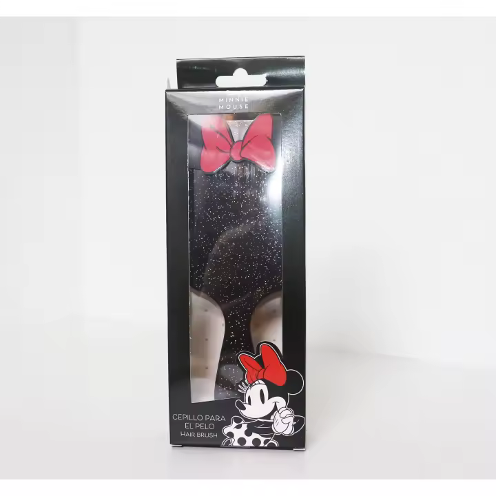 Minnie, cepillo rectangular para pelo, en caja de regalo. - 1
