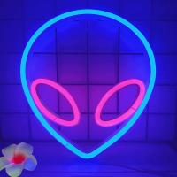 1PC Luz Neón De Alienígena Para Decoración De Habitación Con Interruptor De Encendido Y Apagado Poder USB O Batería Luz Nocturna Aesthetic Para Juego Y Espacio - details 6