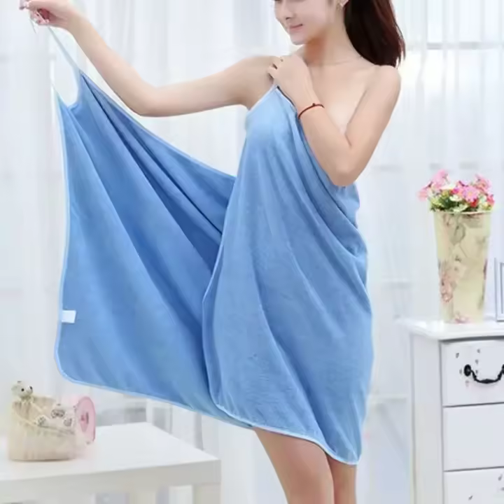 Toalla De Baño Microfibra Para Mujer Toalla De Playa Spa Y Sauna Suave Y Absorbente Tela Knitted Peso 200g Máquina Lavable - 1