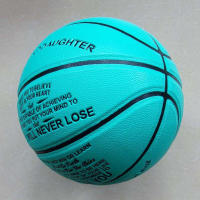 Balón De Baloncesto Estándar Tamaño 7 Para Entrenamiento Con Grabado 'To My Son' Regalo Deportivo Para Cumpleaños Material De Cuero PU Color Azul - details 1
