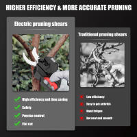 Tijeras de podar eléctricas de 1000W, 50mm, podadora inalámbrica sin escobillas, herramienta cortadora de ramas de árboles frutales para jardín con 2 uds de batería - details 4