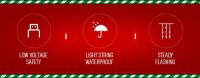 Luces Navideñas LED Decorativas En Forma De Estrella Y Cortina Para Arbolito De Navidad Cadena De Luces Para Crear Ambiente Festivo - details 2