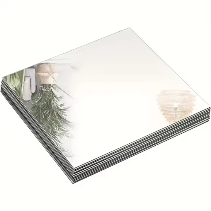 Juego De Bandejas De Espejo Acrílico Cuadradas Elegantes 8 Pulgadas - Ideal Para Bodas Baños Y Cumpleaños Centros De Mesa Y Decoración - 1