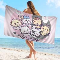 Toalla De Playa Microfibra Chiikawa Cute Absorbente Rápida Secado Suave Yoga Natación Resort Montañismo Tamaño 30x60 Cm 50x100 Cm - details 4
