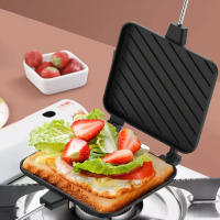 Sartén De Doble Cara Antiadherente Para Hacer Sandwiches a La Parrilla Resistentes Al Calor Con Mano Para Camping Y BBQ Al Aire Libre - details 5
