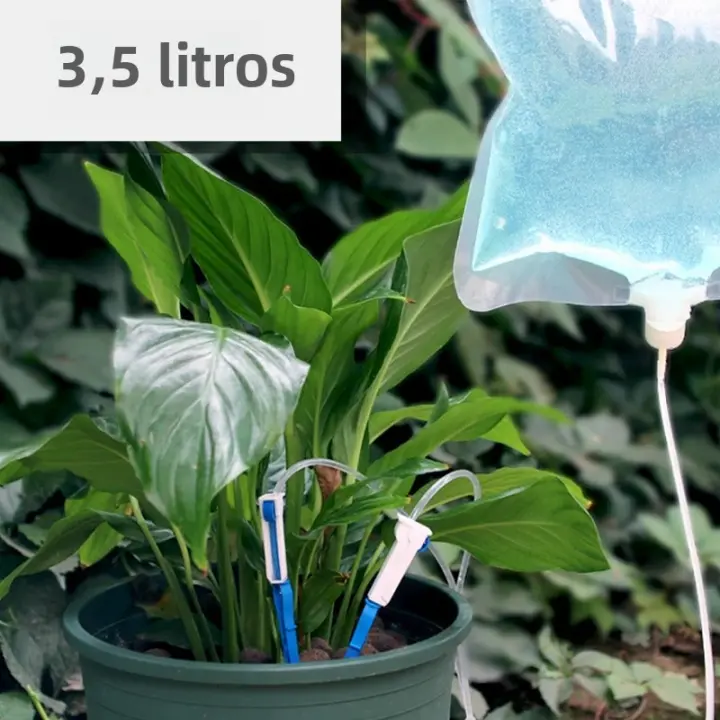 Bolsa De Riego Automática Para Plantas 3.5 L Sistema De Riego Por Goteo Dispositivo De Riego Plástico Para Jardín - 1