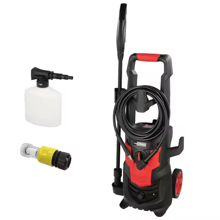 Hidrolimpiadora alta presión 135 bares 1.800 watt. con accesorios. 330 litros / hora. limpiadora de agua con deposito detergente - 1