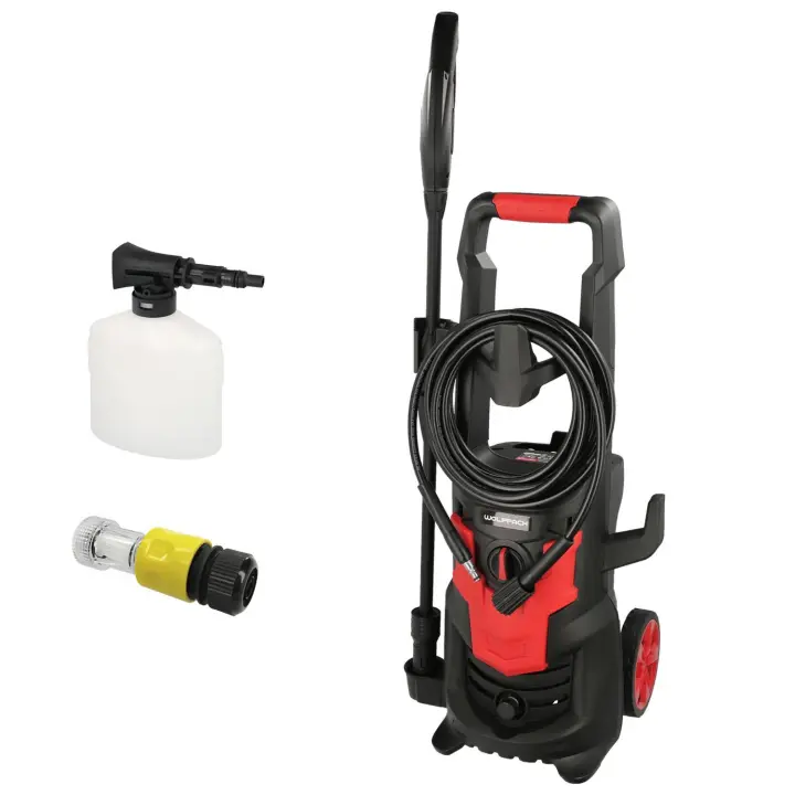 Hidrolimpiadora alta presión 135 bares 1.800 watt. con accesorios. 330 litros / hora. limpiadora de agua con deposito detergente - 1
