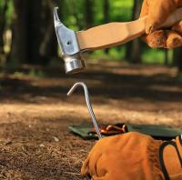 Juego De 6 Clavos De Tenda De Aluminio Con Gancho Palos De Jardín Para Hamaca Camping Cordón De Viento Sombra Canopy - details 4