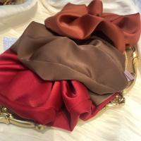 Nuevas Fashion Scrunchies De Seda Para Mujeres Y Niñas Color Sólido Cinta Elástica Para El Cabello Accesorios De Cabello De Tamaño Oversize - details 5
