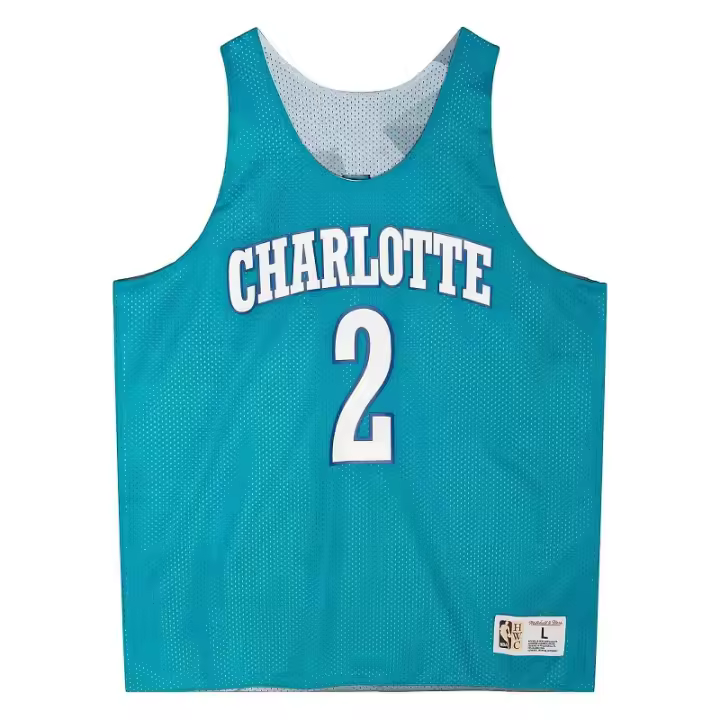 CAMISETA LARRY JOHNSON REVERSIBLE CHARLOTTE HORNETS MESH TANK - 1