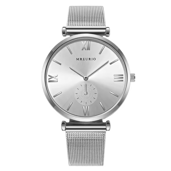 Reloj para mujer con movimiento de cuarzo, disponible en correa de malla italiana o malla, un reloj elegante para la mujer - 1