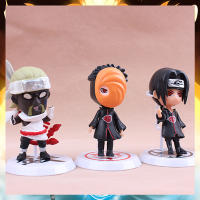 Lote De 6 Figuras Mini De Naruto 7-8cm Sasuke Gaara Uchiha Madara Estilo Doble Base De Personalidad Para Coleccionistas - details 1