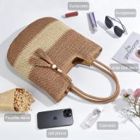 Bolsas de Playa de paja para Mujer, Bolsa de Playa Tejida, casual, Bohemian, Grande, Bolso de hombre para Vacaciones - details 3