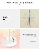 Espejo De Maquillaje Con Orejas De Gato Lindo Y Soporte Para Joyas De Rotación 360° Base De Escritorio Para Baño Y Mesa Espejos De Maquillaje - details 7