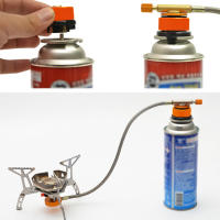 Adaptador De Estufa De Camping Al Aire Libre Convertidor De Horno Split Tipo Conector De Carburador De Gas Adaptador De Botella De Aluminio Para Camping - details 5