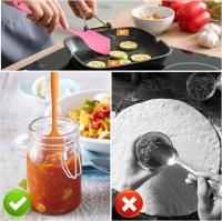 5 Piezas Lengua Silicona Cocina, Espatulas Silicona Cocina con Núcleo de Metal, 260℃ Antiadherente Resistente Al Calor Lengua Cocina, Espatula Silicona Cocina para Cocinar y Hornear - details 4