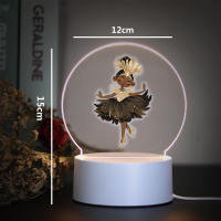 Lámpara 3D De Ballet Pequeña Para Decoración De Habitaciones Infantiles Lámpara Nocturna LED Iluminación Para Dormitorio - details 5