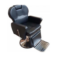 Silla Barbería Ergonómica EROS para Barbería, Peluquería y Salón - Color NEGRO - Altura Ajustable, Giratoria y Cómoda. - details 3
