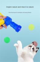 Pistola De Juguete Para Mascotas Con Bolas De Peluche Y Ping Pong Autoalivio Para Gatos Y Perros Juguete Interactivo Para Estimular El Interés De Caza - details 1