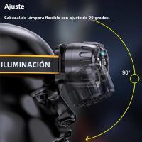 Linterna Frontal LED Impermeable Con Sensor De Movimiento Recargable Por USB Para Camping Pesca Ciclismo Y Actividades Al Aire Libre - details 2