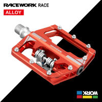 RACEWORK Pedales De Bicicleta De Montaña MTB Clipless Con Medidor De Potencia Doble Función Pedal Clip Compacto Y Plataforma Aluminio Para Ciclismo - details 8