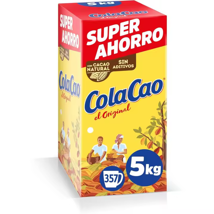 Cola Cao Original Colacao: Cacao Natural 5 kg - Sin Aditivos - Mezcla en Polvo - 1
