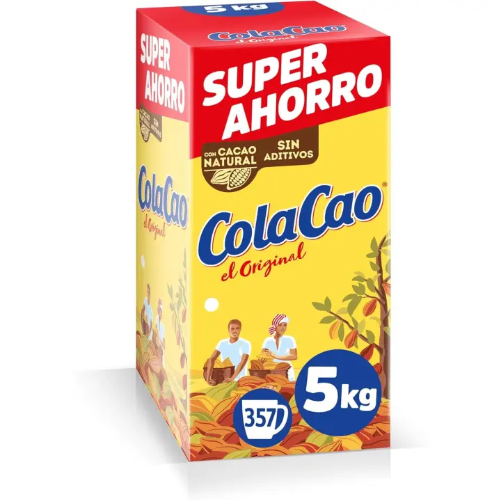 Cola Cao Original Colacao: Cacao Natural 5 kg - Sin Aditivos - Mezcla en Polvo - 1