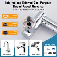 Extensor De Grifo Robótico Retráctil Universal Con 1440 ° De Giradiscos Para Cocina Aerator De Agua De 2 Modos De Flujo - details 2