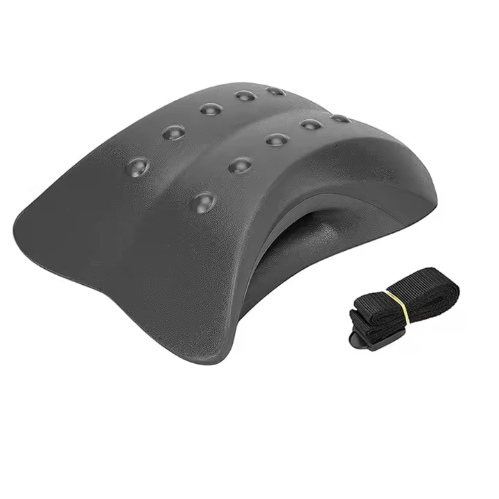 Dispositivo de espuma para ensanchador de espalda baja, dispositivo de soporte Lumbar, alivio del dolor de cubierta Espinal, cojín de tracción Lumbar negro - 1