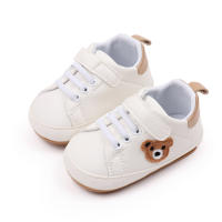 Zapatos Blancos Para Bebé Con Diseño De Oso Casual Antideslizantes Primera Caminata Para Niño Y Niña Toddler Non-slip Newborn - details 11