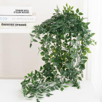 Pared De Plantas Artificiales Vines Colgantes Para Decoración De Hogar Boda Jardín Balcón Baño Material Plástico Verde Falso Tenvity - details 5