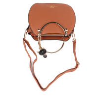 Bolso con ASA A LA Moda para Mujer, Con Correas ajustables, Adornos colgantes de animales bonitos, de cuero de PU Bandolera, Fashion Amarilla profunda W - details 3