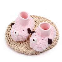 Zapatillas De Otoño-Invierno Para Bebés Con Diseño De Oso Y Oveja Niños Y Niñas Calf Sintética Antideslizante Cómodo Para 0-18 Meses - details 29