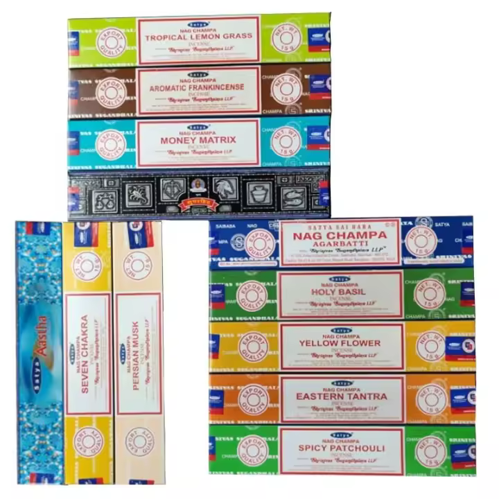 Lote Incienso Satya 12 Paquetes x 12 Gramos Nag Champa | Goloka Agarbathi | Super Hit | Natural | Karma Más Vendidos Varitas de Incienso 100% Original Perfecto Para Regalo Original Mujer y Hombre - 1
