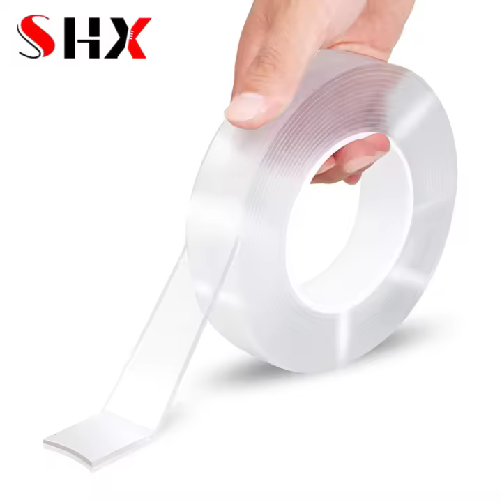 Cinta Adhesiva Doble Cara Nano Impermeable Y Resistente Al Calor Para Decoración De Baño Y Hogar Reutilizable Y Transparente - 1
