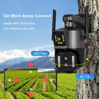 Cámara IP de 12 MP y 6 K para exteriores, WiFi, PTZ, tres lentes, pantalla dual, zoom óptico de 10X, seguimiento automático, cámara de seguridad CCTV impermeable - details 4