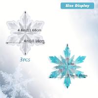 Molde De Resina Navideña 3Pcs Con Forma De Gran Copo De Nieve Silicone Para Adornos Navideños Molde De Silicona Para DIY De Joyería - details 4