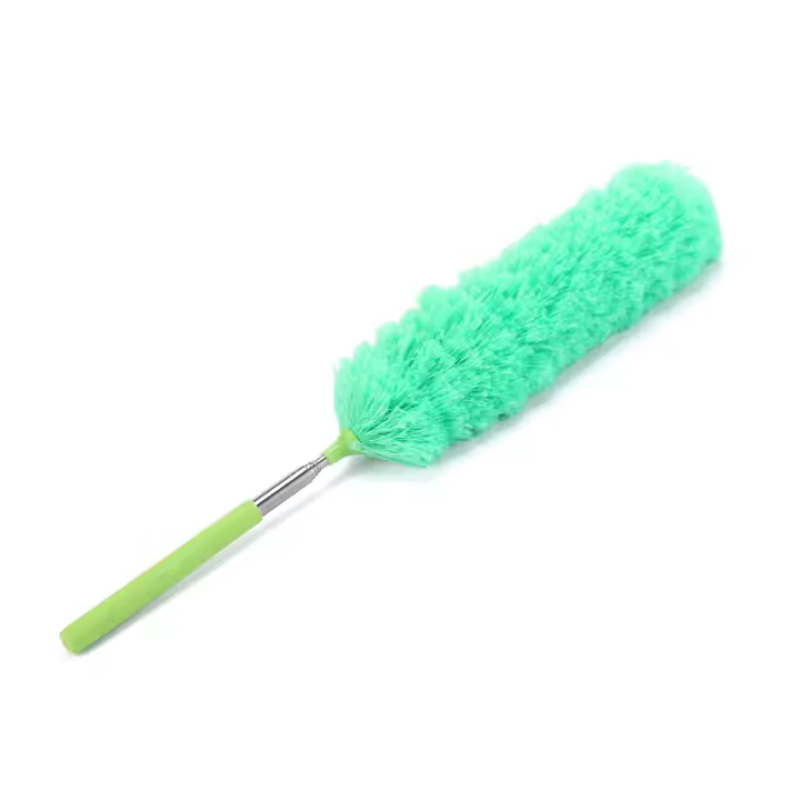 Cepillo De Limpieza Con Manija Larga Retráctil Y Microfibra Para Eliminar Polvo Herramienta De Limpieza Del Hogar Material De Acero Inoxidable Flexible - 1