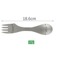 Ti Spork 3-en-1 Cuchara Tenedor Cortador Para Camping Y Senderismo Utensilios De Mesa Al Aire Libre Combo De Ti Para Expediciones Al Aire Libre - details 7